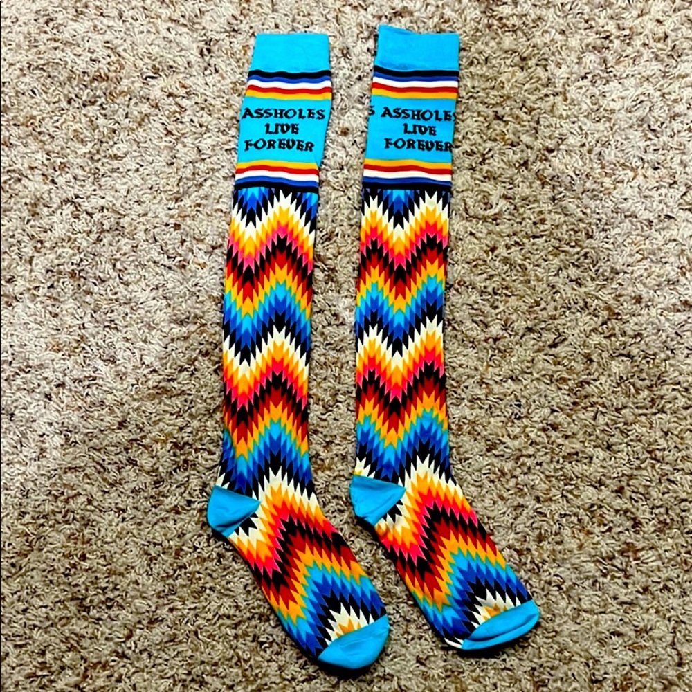 Assholes Live Forever high socks
